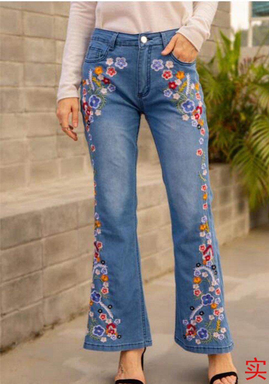 Women Floral Embroidered Pure Cotton Comfort Loose Fit Trousers – Zizo  Clothing